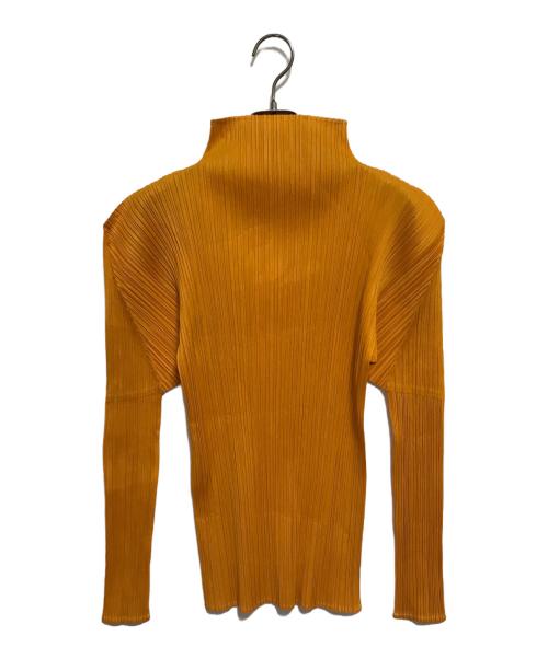 PLEATS PLEASE（プリーツプリーズ）PLEATS PLEASE (プリーツプリーズ) プリーツハイネックカットソー オレンジ サイズ:SIZE 3の古着・服飾アイテム