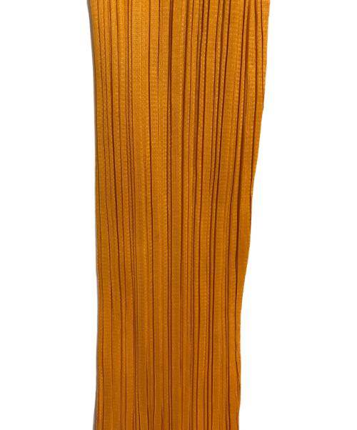 PLEATS PLEASE（プリーツプリーズ）PLEATS PLEASE (プリーツプリーズ) プリーツハイネックカットソー オレンジ サイズ:SIZE 3の古着・服飾アイテム