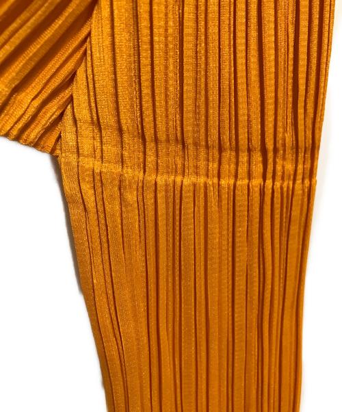 PLEATS PLEASE（プリーツプリーズ）PLEATS PLEASE (プリーツプリーズ) プリーツハイネックカットソー オレンジ サイズ:SIZE 3の古着・服飾アイテム
