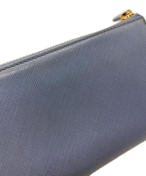 Salvatore Ferragamo（サルヴァトーレ フェラガモ）Salvatore Ferragamo (サルヴァトーレ フェラガモ) ガンチーニ ラウンドジップウォレット ブルーの古着・服飾アイテム