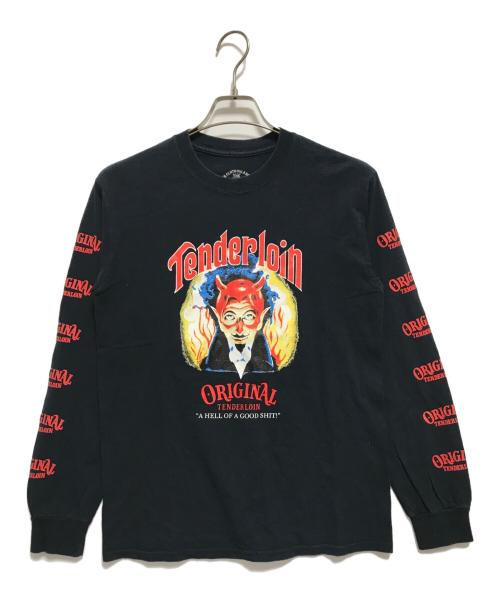 TENDERLOIN（テンダーロイン）TENDERLOIN (テンダーロイン) ロングスリーブカットソー ブラック サイズ:Sの古着・服飾アイテム