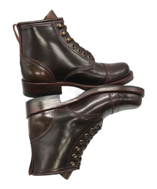 JULIAN BOOTS（ジュリアン ブーツ）JULIAN BOOTS (ジュリアン ブーツ) Bowery Boots ブラウン サイズ:7の古着・服飾アイテム