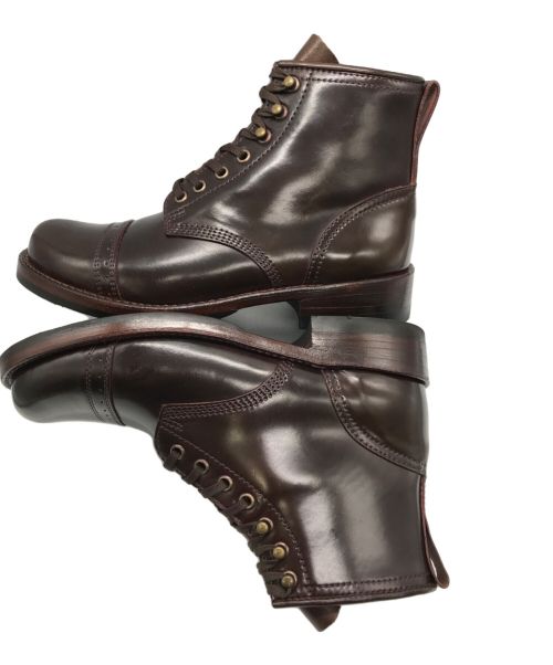 JULIAN BOOTS（ジュリアン ブーツ）JULIAN BOOTS (ジュリアン ブーツ) Bowery Boots ブラウン サイズ:7の古着・服飾アイテム