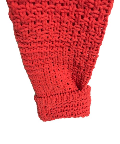 TELOPLAN（テーロプラン）TELOPLAN (テーロプラン) Jane Crochet Knit Top レッド サイズ:FREEの古着・服飾アイテム