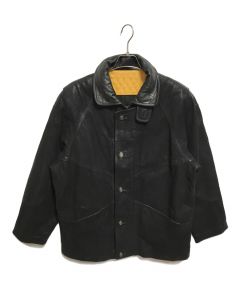 【ショット】スタジャン　ジャケット　ブルゾン　ヴィンテージ　ブラック　S お値引き中】schott ショット スタジャン ジャケット ブラック S