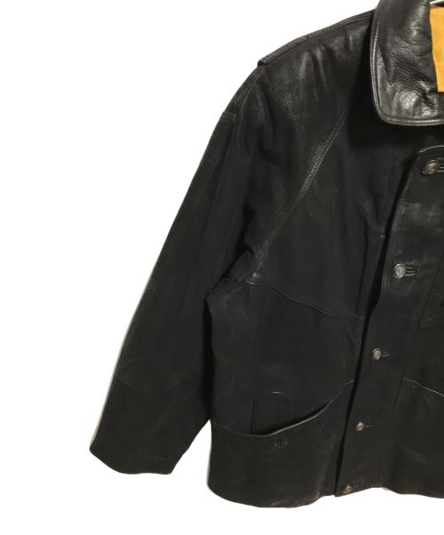 linea pitti（リネアピッティ）linea pitti (リネアピッティ) レザージャケット ブラック サイズ:Lの古着・服飾アイテム