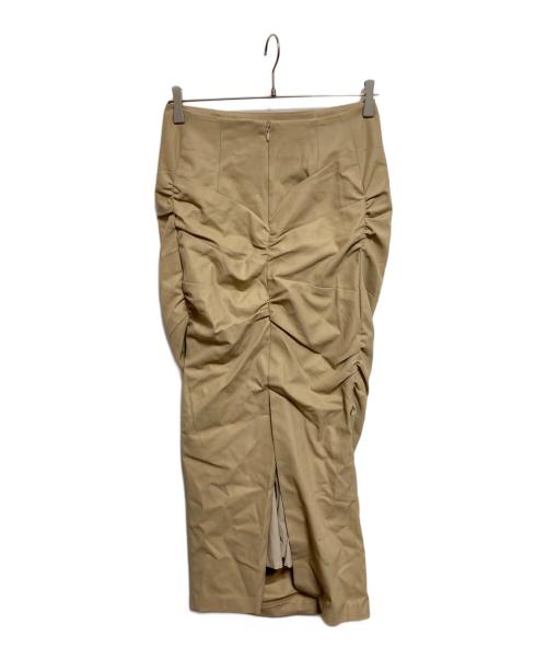her（ハー）HER (ハー) ドレープタイトスカート ベージュ サイズ:1の古着・服飾アイテム