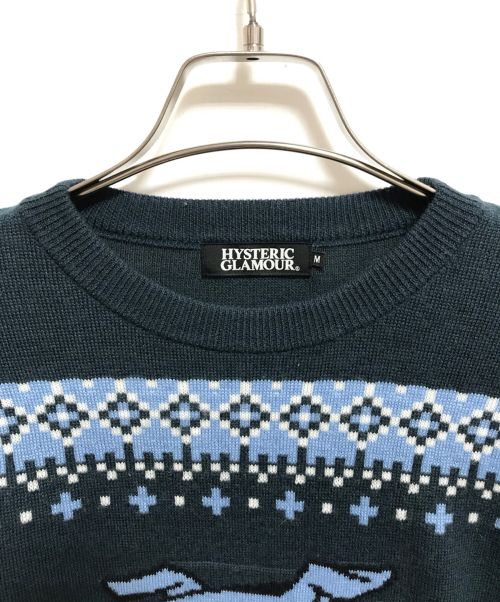 Hysteric Glamour（ヒステリックグラマー）Hysteric Glamour (ヒステリックグラマー) BB WALDOジャカード プルオーバー ネイビー サイズ:Mの古着・服飾アイテム