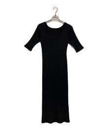 IENA（イエナ）の古着「ランダムリブIラインカットワンピース」｜ブラック