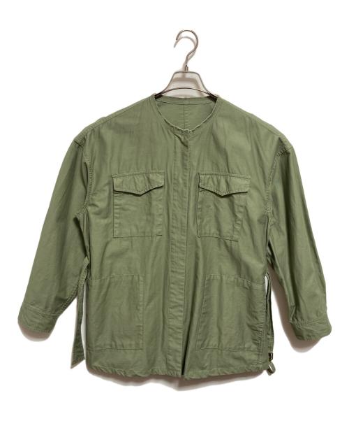 Spick and Span（スピック＆スパン）Spick and Span (スピックアンドスパン) ベルテッドミリタリージャケット グリーン サイズ:38の古着・服飾アイテム