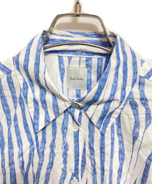 PAUL SMITH（ポールスミス）Paul Smith (ポールスミス) 総柄シャツ ホワイト×ブルー サイズ:38の古着・服飾アイテム
