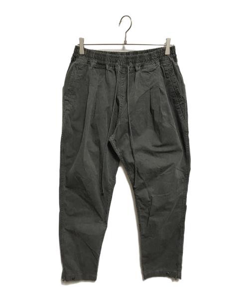hobo（ホボ）hobo (ホボ) ARTISAN EASY PANTS COTTON TWILL CHARCOAL DYED グレー サイズ:Lの古着・服飾アイテム