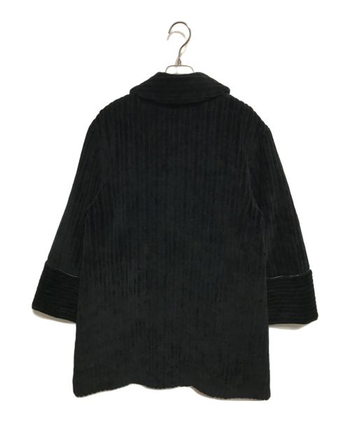 DES PRES（デ プレ）DES PRES (デ プレ) ワイドリッジパイル ステンカラーコート ブラック サイズ:FREEの古着・服飾アイテム