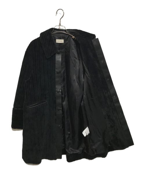 DES PRES（デ プレ）DES PRES (デ プレ) ワイドリッジパイル ステンカラーコート ブラック サイズ:FREEの古着・服飾アイテム