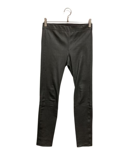 HELMUT LANG（ヘルムートラング）HELMUT LANG (ヘルムートラング) ST PLONGE SLIT LTHR PANT グレー サイズ:4の古着・服飾アイテム