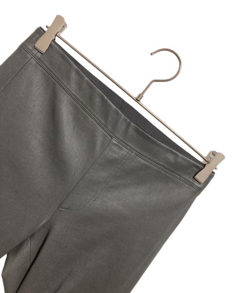 HELMUT LANG（ヘルムートラング）HELMUT LANG (ヘルムートラング) ST PLONGE SLIT LTHR PANT グレー サイズ:4の古着・服飾アイテム