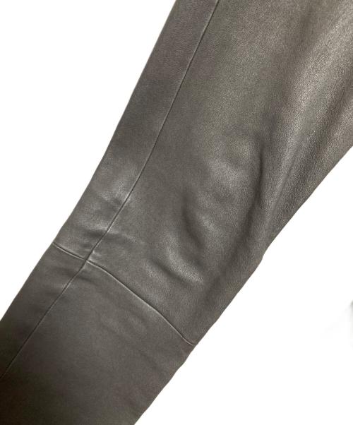 HELMUT LANG（ヘルムートラング）HELMUT LANG (ヘルムートラング) ST PLONGE SLIT LTHR PANT グレー サイズ:4の古着・服飾アイテム