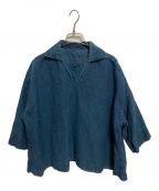 45Rフォーティファイブ・アール）の古着「ヘンプ・リネンスキッパーシャツブラウス」｜インディゴ