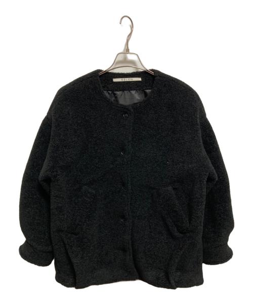 kelen（ケレン）kelen (ケレン) ノーカラーコクーンジャケット ブラック サイズ:Mの古着・服飾アイテム