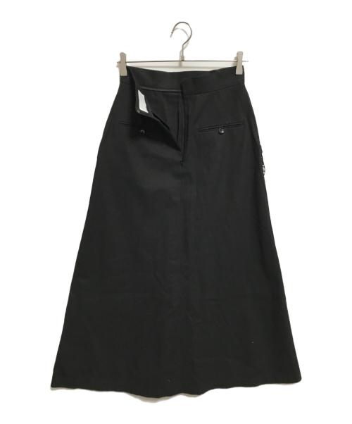 Mame Kurogouchi（マメクロゴウチ）Mame Kurogouchi (マメクロゴウチ) Cording Embroidery Detail Cotton Skirt ブラック サイズ:2の古着・服飾アイテム