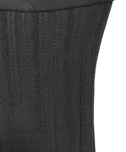 Mame Kurogouchi（マメクロゴウチ）Mame Kurogouchi (マメクロゴウチ) Watermark Pattern Pleated Knitted Skirt ブラック サイズ:2の古着・服飾アイテム