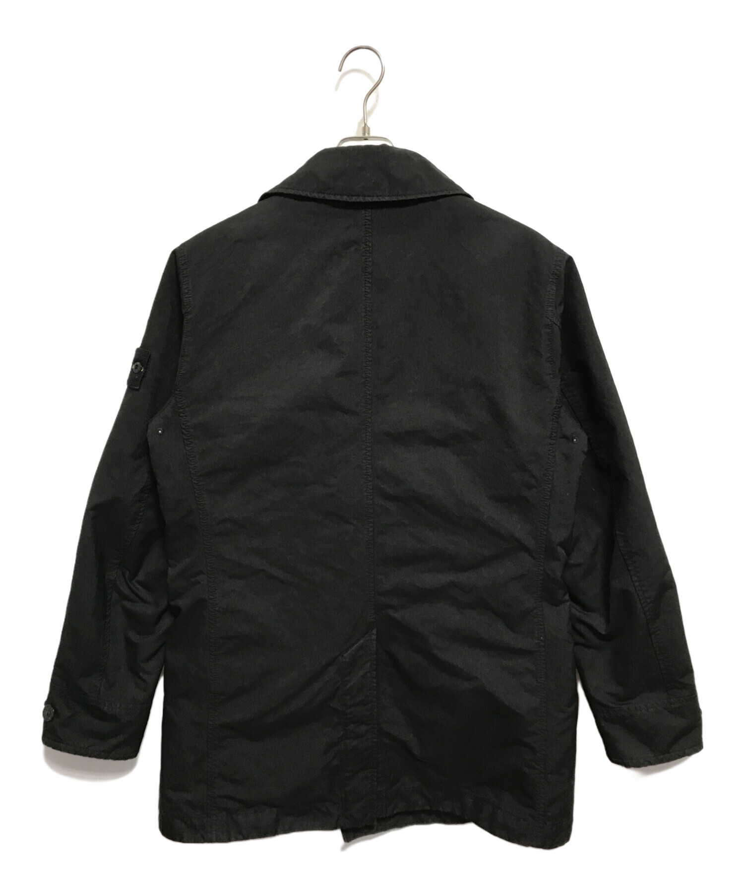 美品　Stone  ストーンアイランド ウール コート ブラック STONE ISLAND (ストーンアイランド) 中綿コート ブラック サイズ:M