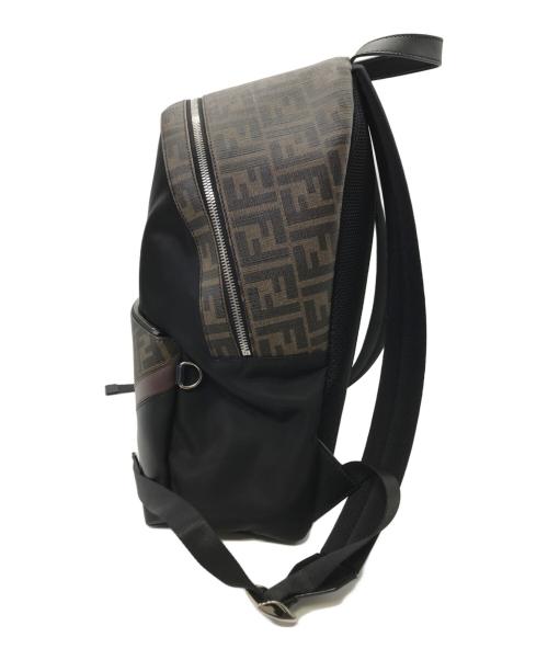FENDI（フェンディ）FENDI (フェンディ) ブラックFFキャンバスリュック ブラックの古着・服飾アイテム