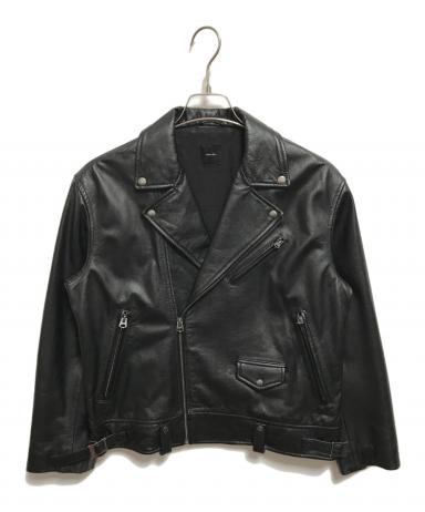 Spick & Span ブラックライダースジャケット 38 中古・古着通販】Spick and Span (スピックアンドスパン) ライダース