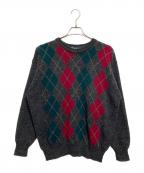 Burberry'sバーバリー）の古着「アーガイルニット」｜グレー