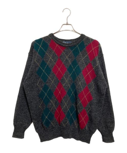 Burberry's（バーバリー）Burberry's (バーバリーズ) アーガイルニット グレー サイズ:Mの古着・服飾アイテム