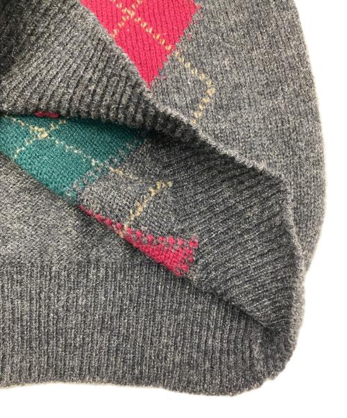 Burberry's（バーバリー）Burberry's (バーバリーズ) アーガイルニット グレー サイズ:Mの古着・服飾アイテム