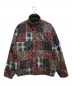 stussyステューシー）の古着「リバーシブルボアジャケット」｜レッド×グリーン