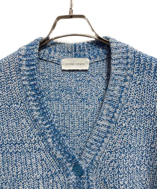 christian wijnants（クリスチャン ワイナンツ）christian wijnants (クリスチャン ワイナンツ) コットンウールカーディガン ブルー サイズ:Sの古着・服飾アイテム