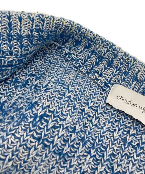 christian wijnants（クリスチャン ワイナンツ）christian wijnants (クリスチャン ワイナンツ) コットンウールカーディガン ブルー サイズ:Sの古着・服飾アイテム