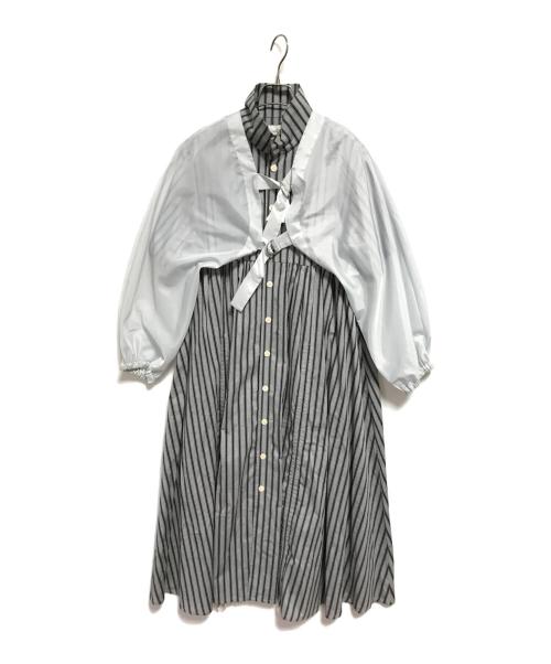 so.C.hu（ソクチュウ）so.C.hu (ソクチュウ) レイヤードワンピース ブラック×グレー サイズ:M 未使用品の古着・服飾アイテム