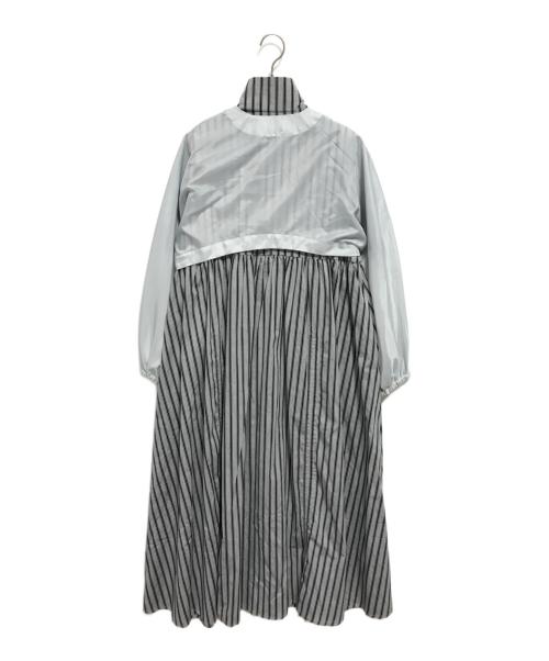 so.C.hu（ソクチュウ）so.C.hu (ソクチュウ) レイヤードワンピース ブラック×グレー サイズ:M 未使用品の古着・服飾アイテム