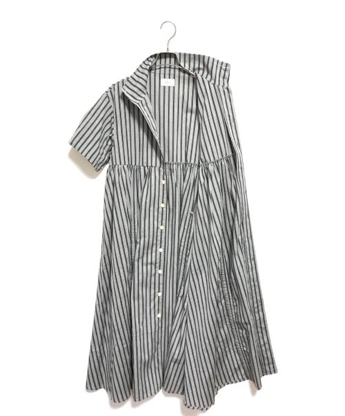 so.C.hu（ソクチュウ）so.C.hu (ソクチュウ) レイヤードワンピース ブラック×グレー サイズ:M 未使用品の古着・服飾アイテム