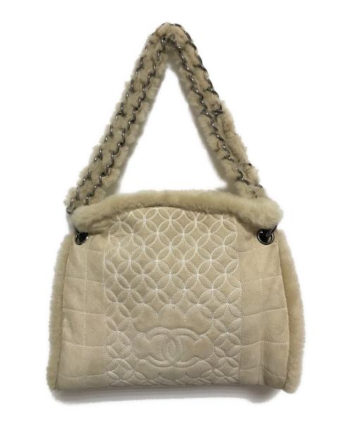 CHANEL（シャネル）CHANEL (シャネル) ココマークムートントートバッグ アイボリーの古着・服飾アイテム