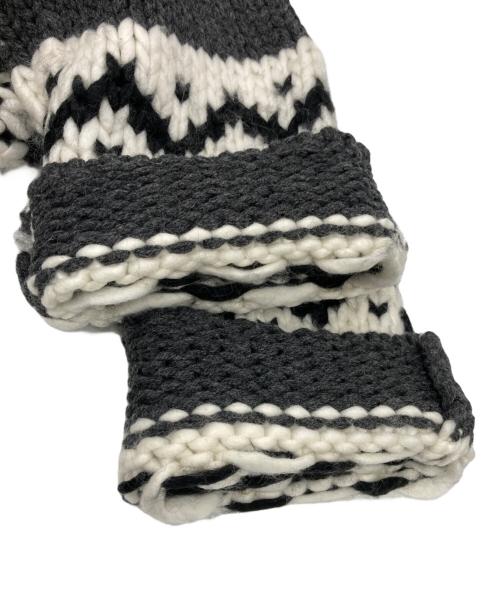 SLOBE IENA（スローブ イエナ）SLOBE IENA (スローブ イエナ) カウチンニットカーディガン ホワイト×ブラック サイズ:FREE 未使用品の古着・服飾アイテム