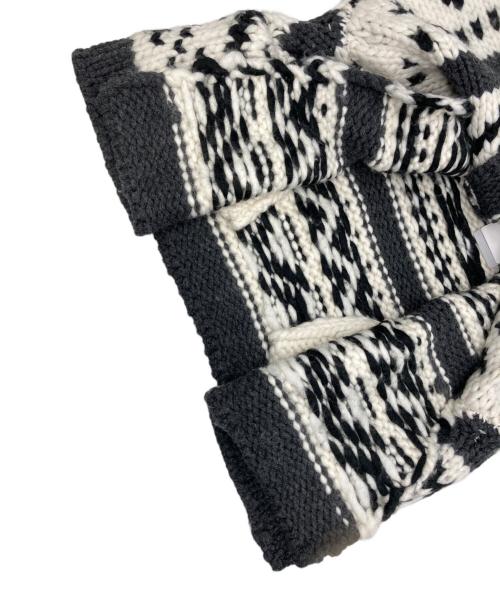 SLOBE IENA（スローブ イエナ）SLOBE IENA (スローブ イエナ) カウチンニットカーディガン ホワイト×ブラック サイズ:FREE 未使用品の古着・服飾アイテム