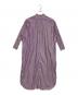 BEAMS BOY (ビームスボーイ) シャツワンピース ホワイト×パープル サイズ:なし(下記参照)：4500円