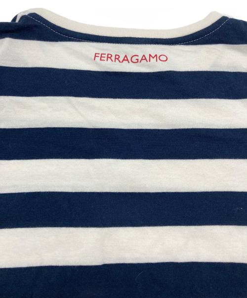 Salvatore Ferragamo（サルヴァトーレ フェラガモ）Salvatore Ferragamo (サルヴァトーレ フェラガモ) ボーダーTシャツ ネイビー×ホワイト サイズ:XSの古着・服飾アイテム