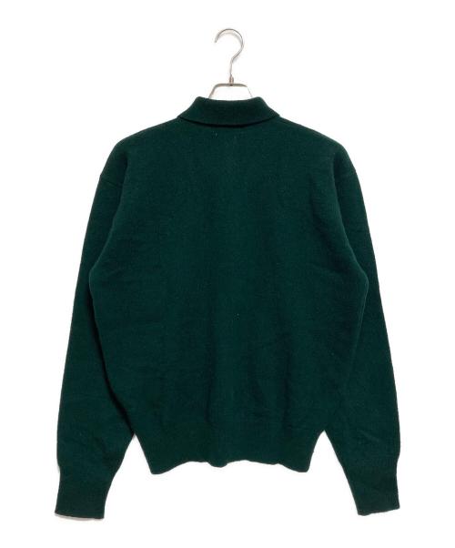 POLO RALPH LAUREN（ポロ・ラルフローレン）POLO RALPH LAUREN (ポロ・ラルフローレン) ラムウールニットポロシャツ グリーン サイズ:Mの古着・服飾アイテム