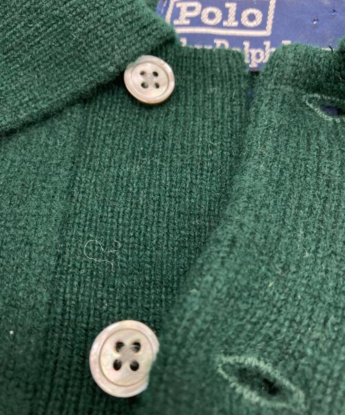 POLO RALPH LAUREN（ポロ・ラルフローレン）POLO RALPH LAUREN (ポロ・ラルフローレン) ラムウールニットポロシャツ グリーン サイズ:Mの古着・服飾アイテム