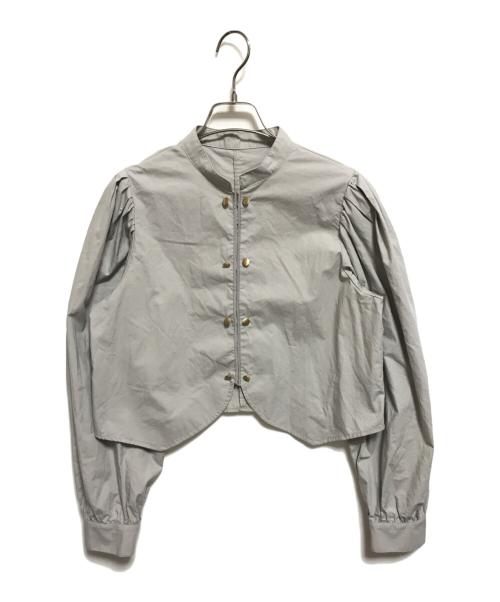 HeRIN.CYE（ヘリンドットサイ）HeRIN.CYE (ヘリンドットサイ) puff sleeves blouse グレー サイズ:FREEの古着・服飾アイテム