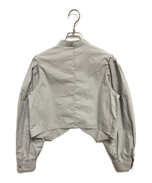 HeRIN.CYE（ヘリンドットサイ）HeRIN.CYE (ヘリンドットサイ) puff sleeves blouse グレー サイズ:FREEの古着・服飾アイテム