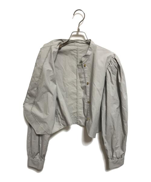 HeRIN.CYE（ヘリンドットサイ）HeRIN.CYE (ヘリンドットサイ) puff sleeves blouse グレー サイズ:FREEの古着・服飾アイテム