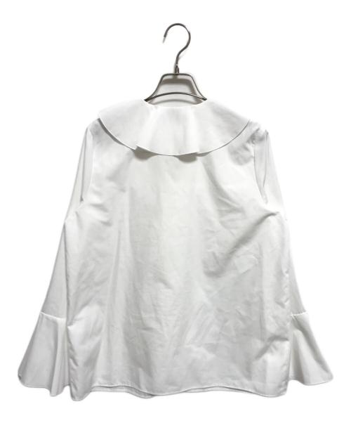 UNITED ARROWS TOKYO（ユナイテッドアローズトウキョウ）UNITED ARROWS TOKYO (ユナイテッドアローズトウキョウ) ラッフルフリル ブラウス ホワイト サイズ:下記参照の古着・服飾アイテム