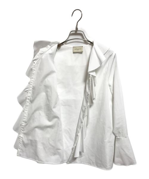 UNITED ARROWS TOKYO（ユナイテッドアローズトウキョウ）UNITED ARROWS TOKYO (ユナイテッドアローズトウキョウ) ラッフルフリル ブラウス ホワイト サイズ:下記参照の古着・服飾アイテム