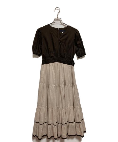 JUSGLITTY（ジャスグリッティー）JUSGLITTY (ジャスグリッティー) 切替ワンピース ブラウン サイズ:1 未使用品の古着・服飾アイテム
